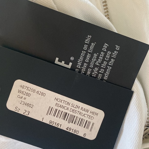 PAIGE “Hoxton” Slim Bianca White Denim Jeans - NWT! - Picture 9 of 10